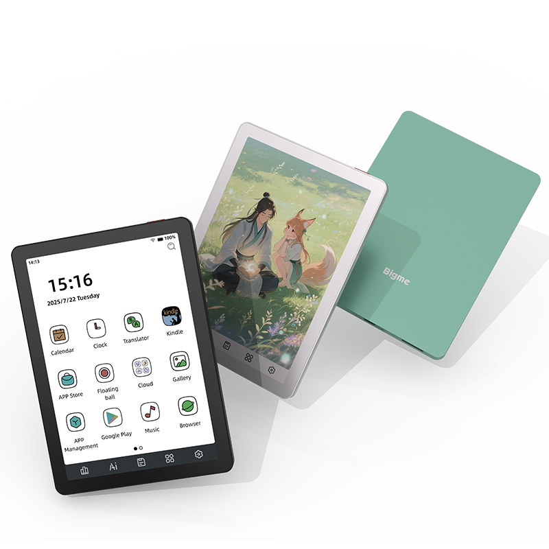 Bigme B6 カラー電子書籍リーダー、Android 14OS 4+64GB 電子ブック